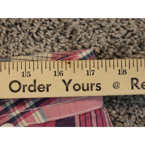 Polo Ralph Lauren Mens 35 Vintage Pink Purple Plaid Board Shorts Swim Trunks - Picture 4 of 6